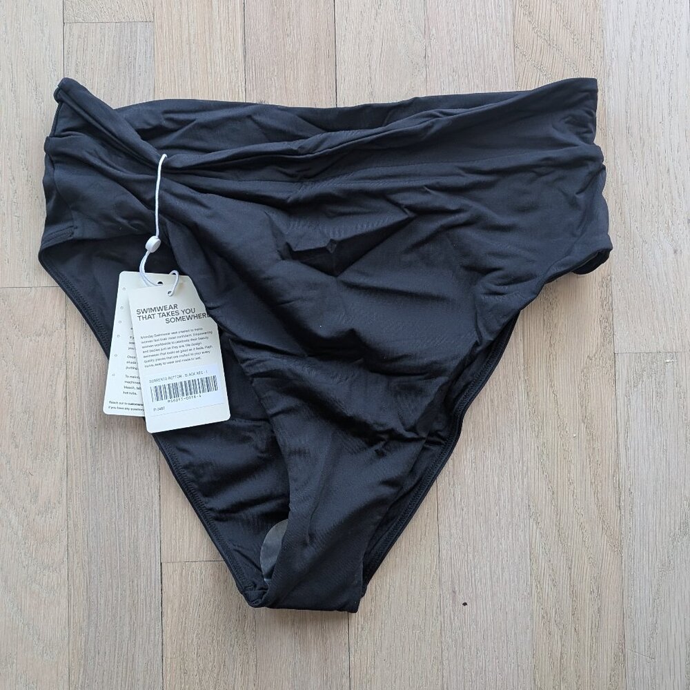 NWT Monday Swimwear Sorrento Bottom Black size L